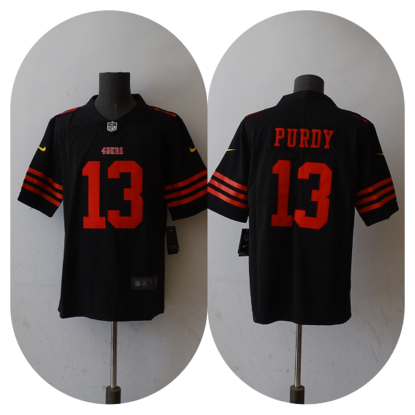 Youth San Francisco 49ers #13 Brock Purdy Black Vapor Untouchable Limited Stitched Football Jersey